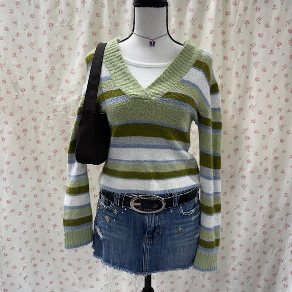Vintage Sweaters - Y2K Striped Sweater